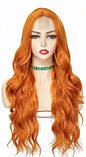 Перука на сітці довга хвиляста термоперука руда (SET-2292-18), фото 5