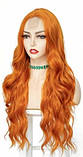 Перука на сітці довга хвиляста термоперука руда (SET-2292-18), фото 6