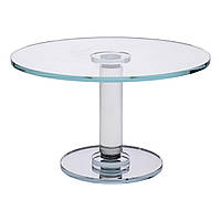 Тортівниця скляна на ніжці 30×19 см см підставка для торта, капкейків прозора HP-4-82S