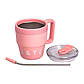 Термочашка Coffee & Tea з трубочкою рожева HP-14-23P, фото 4