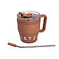 Термочашка Coffee & Tea з трубочкою коричнева HP-14-23BR, фото 3