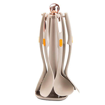 Набір кухонного приладдя на підставці 6 шт сірий HP27473B