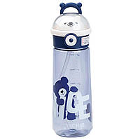 Пляшка для води 620 мл з трубочкою Синя HP17300BL