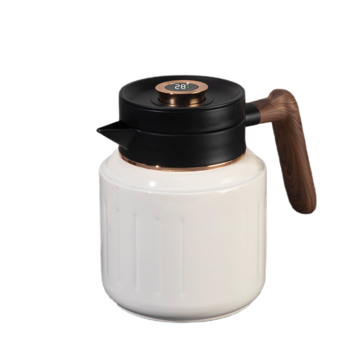 Чайник термос з індикатором температури та заварником 1 л білий HP-14-51W, фото 1