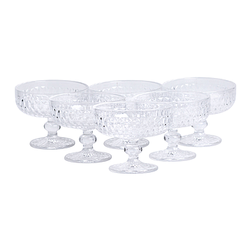 Набір креманок на ніжці 6 шт 300 мл скляні HP-19-106