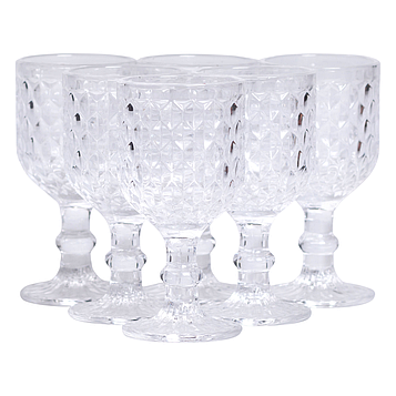 Набір чарок на ніжці 6 шт скляні 50 мл HP-19-107