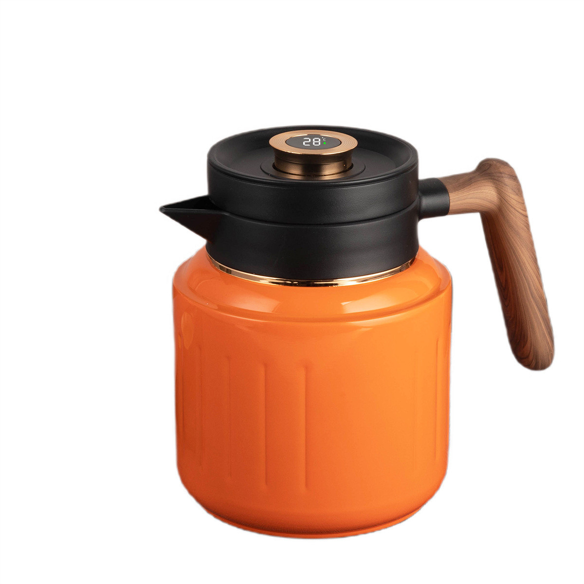 Чайник термос з індикатором температури та заварником 1 л помаранчевий HP-14-51O, фото 1
