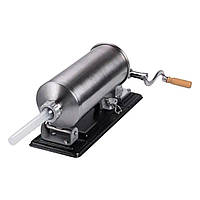 Шприц для ковбаси ручний 3 л горизонтальний ковбасний шприц з нержавійки для фаршу 4 насадки 16788-4