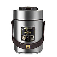 Термос для їжі з 2 контейнерами з нержавіючої сталі на 1.5 літра срібло HP156SL