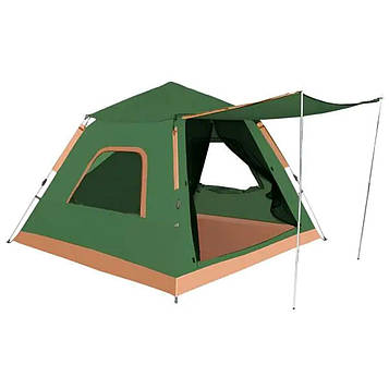 Намет кемпінговий 3-місний з тентом 235*235*155 см зелений LU005GR