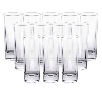 Набір стопок 12 шт по 80 мл скляні прозорі HP-19-136