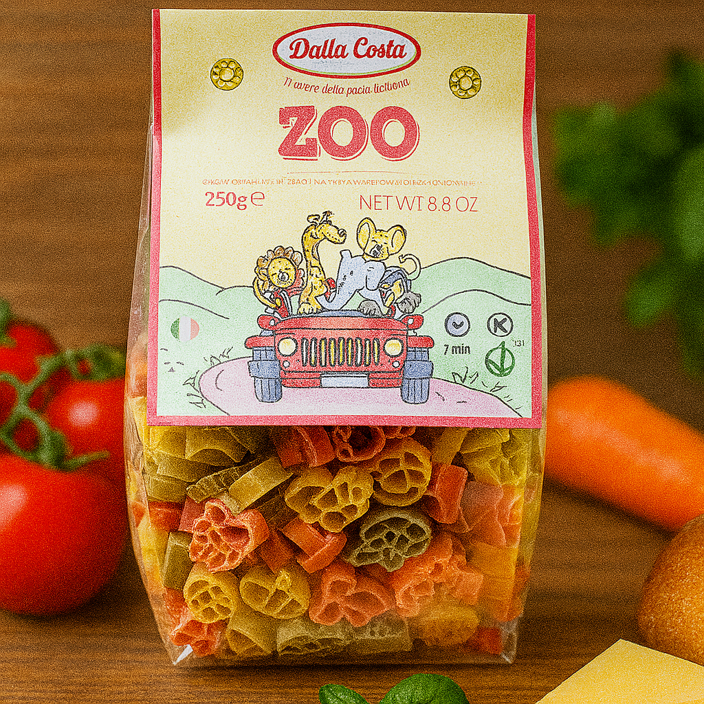 Макарони DALLA COSTA Зоопарк 250 гр. Італія, фото 1