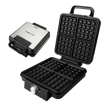 Вафельниця на 4 бельгійських  вафлі з антипригарним покриттям Sokany SK-08031