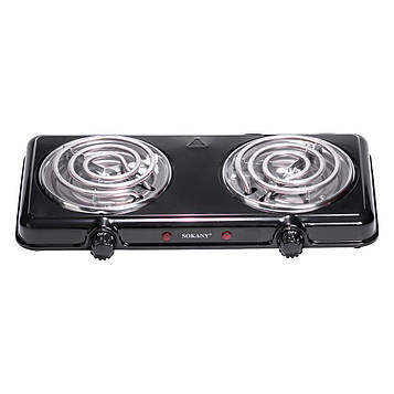 Електроплита двоконфоркова настільна плита 2000 Вт Sokany SK-5110