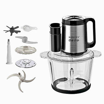 Чоппер подрібнювач із чашею на 2.7 л кухонний електричний Sokany SK-06011