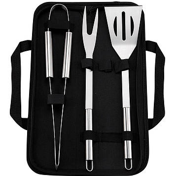 Набір аксесуарів для барбекю, мангала, гриля 3 предмети 40х10х5 см мангальне приладдя HP-20-71