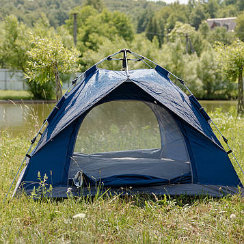 Намет кемпінговий тримісний 190×190×140 (см) автоматичний LU-002 Сиій