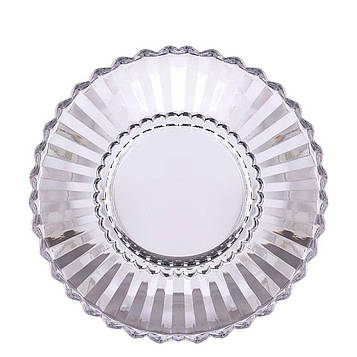 Сервірувальне блюдо Ø 28 см прозоре кругле для дому та кафе HP-YH-32