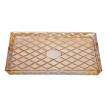 Блюдо для закусок скляне 24,5*20,5*2 см прямокутне HP-YH-53