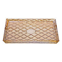 Блюдо для закусок скляне 24,5*20,5*2 см прямокутне HP-YH-53