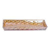 Блюдо для закусок скляне 27,5*13,5*2,5 см квадратне HP-YH-55