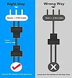 Спліттер розгалужувач RJ45 Ethernet кабель Cat6A Cat6 Cat5e адаптер, фото 4