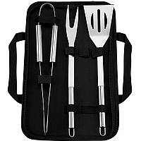 Набір аксесуарів для барбекю, мангала, гриля 3 предмети 40х10х5 см мангальне приладдя HP-20-71