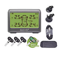 TPMS Система контролю тиску в шинах з екраном, що працює від сонця (внутрішні датчики 4 шт) MY66-IN-UA