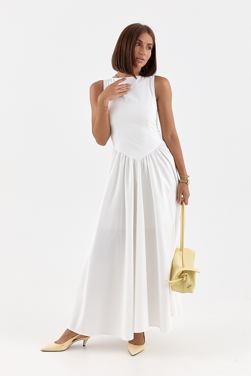 Пишне плаття з корсетним верхом — молочний колір, M (є розміри), фото 1