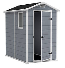 Садовий пластиковий будиночок Keter MANOR 4х6S, сірий