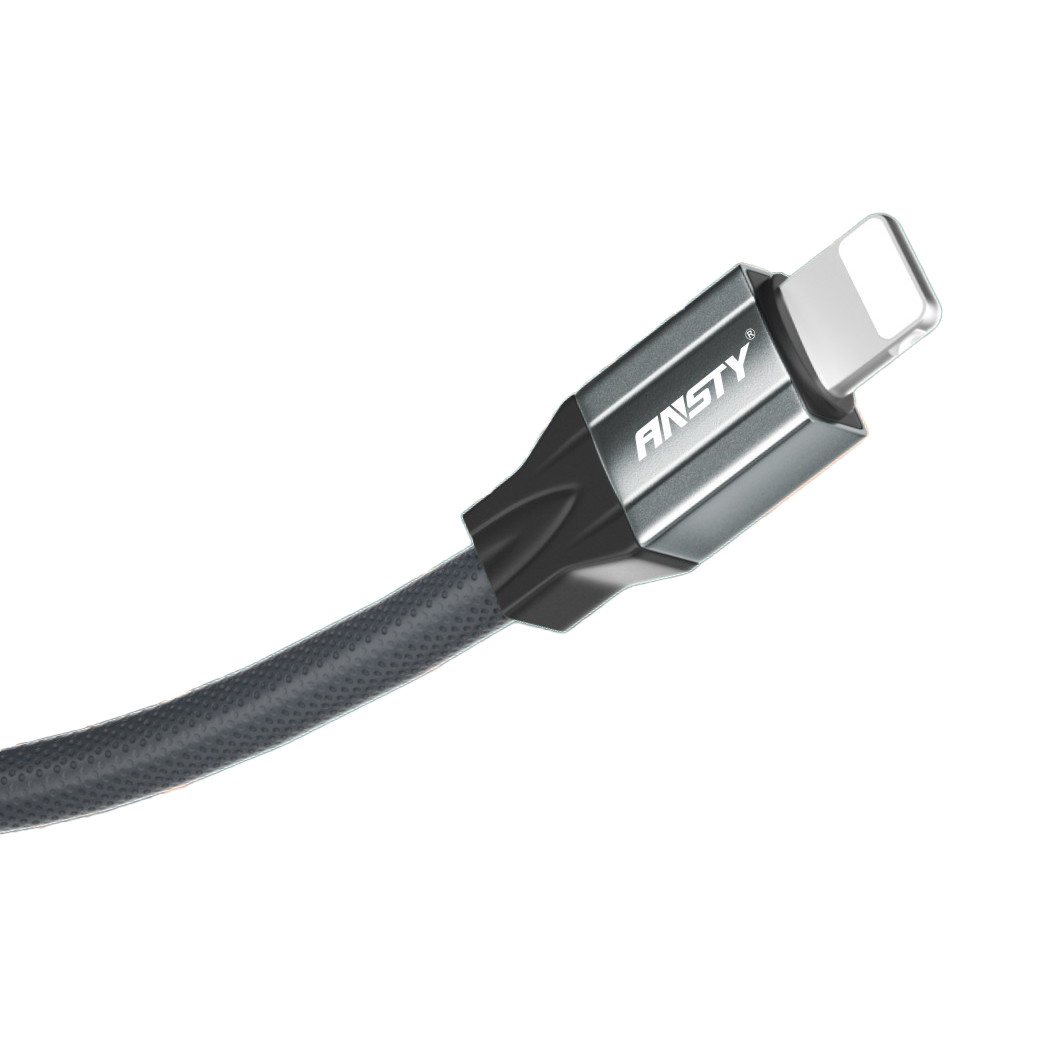 Кабель ANSTY S-024-I Lightning 2.4A 1M Black, фото 1