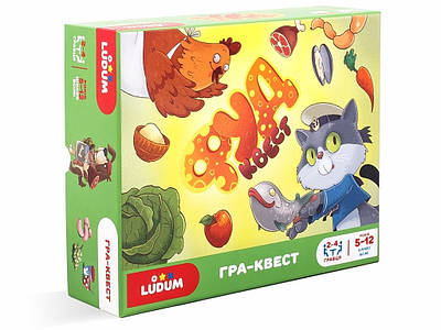 Настільна гра сортер логіка Фудквест для дітей Збирай і рахуй продукти змагайся на швидкість до 6 гравців