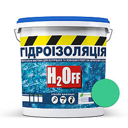 Гідроізоляція універсальна акрилова фарба мастика H2Off Зелена 1,2 кг
