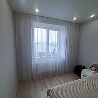 Готовая белая тюль Amelia из фатина 400Х270