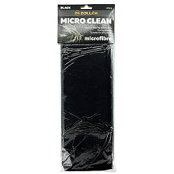 Серветка мікрофібра чорна Micro Clean Microfibre Black 37 x 37 см Zollex 17501