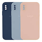 Чохол Silicone Case Square Full Camera для iPhone X/Xs Колір 06.Light Pink, фото 2