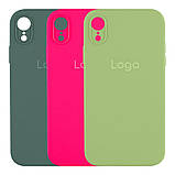 Чохол Silicone Case Square Full Camera для iPhone Xr Колір 01.Mint, фото 2