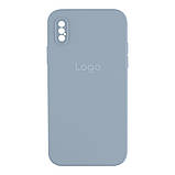 Чохол Silicone Case Square Full Camera для iPhone X/Xs Колір 06.Light Pink, фото 5