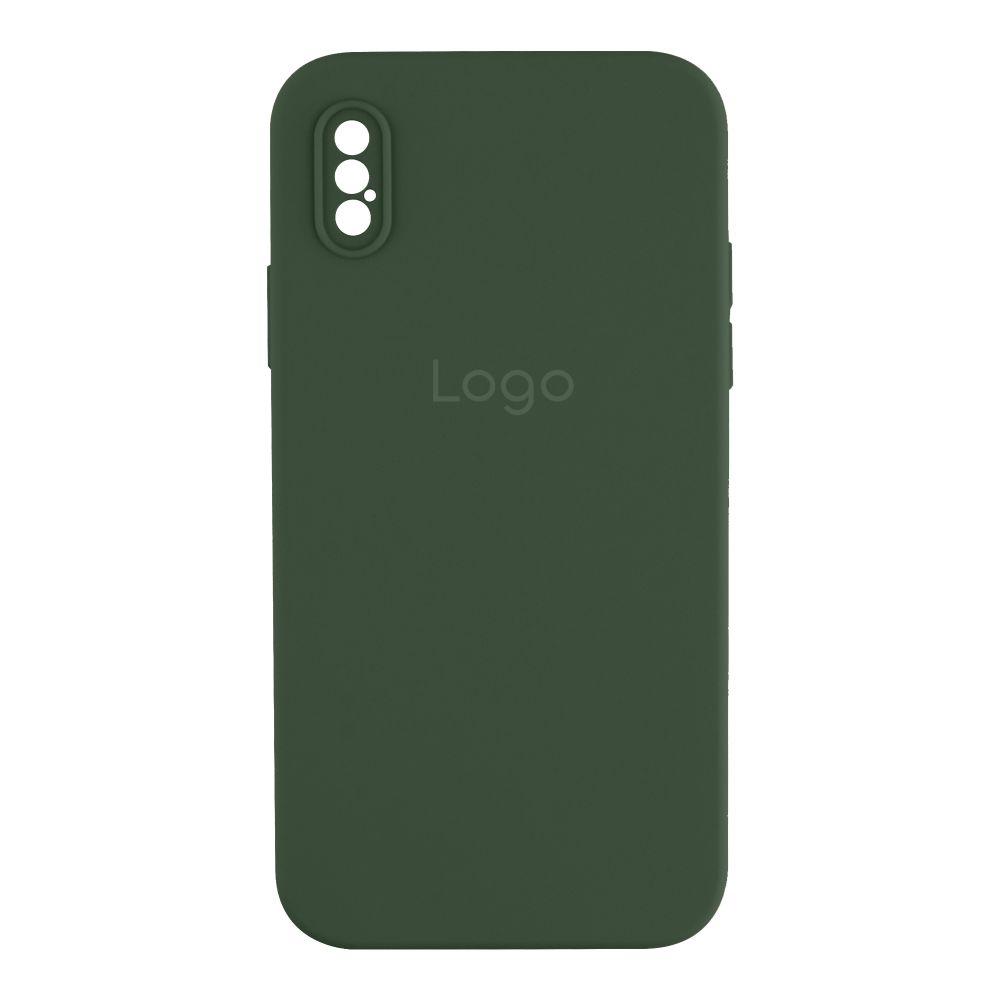 Чохол Silicone Case Square Full Camera для iPhone X/Xs Колір 71.Dark Green, фото 1