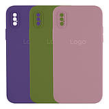 Чохол Silicone Case Square Full Camera для iPhone Xs Max Колір 39.Elegant Purple, фото 2