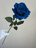 Штучна оксамитова троянда (синя, 50 см), фото 3