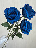 Штучна оксамитова троянда (синя, 50 см), фото 9