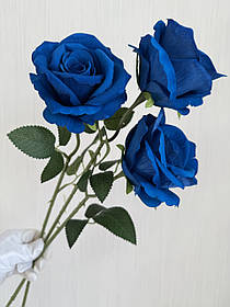 Штучна оксамитова трійка (синя, 50 см)