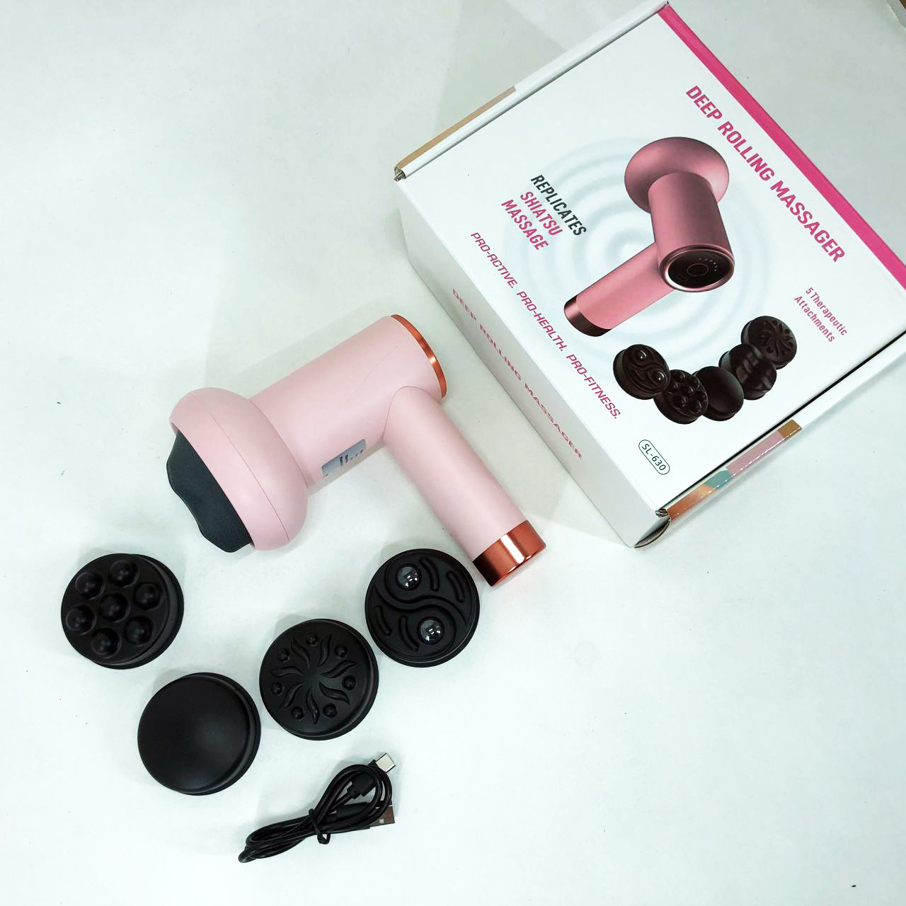 Масажер для чоловіків з вібрацією Deep Rolling Massager, Масажер-подушка, Домашній EY-396 масажер тіла, фото 1
