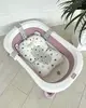 Дитяча ванночка для купання новонародженої дитини немовлят ванна складна з термометром зі зливом і вкладишем подушкою на ніжках Lilac дитячі ванночки для новонароджених дітей