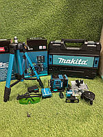 Акумуляторний лазерний нівелір Makita SK900GDZ 3D-4D рівень (24V, 5AH). АКБ рівень зі штативом Макіта