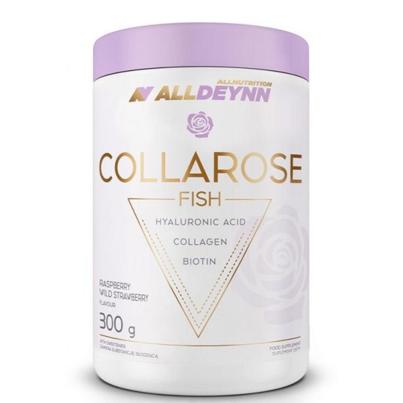 Колаген Allnutrition Alldeynn Collarose Fish Raspberry Wild Strawberry, 300 г, фото 1