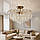 Стельова люстра з кришталевими підвісами на 8 ламп цоколь Е14 антична бронза, фото 2