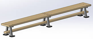 Лавка гімнастична для спортзалів та майданчиків УТ211.1, фото 1