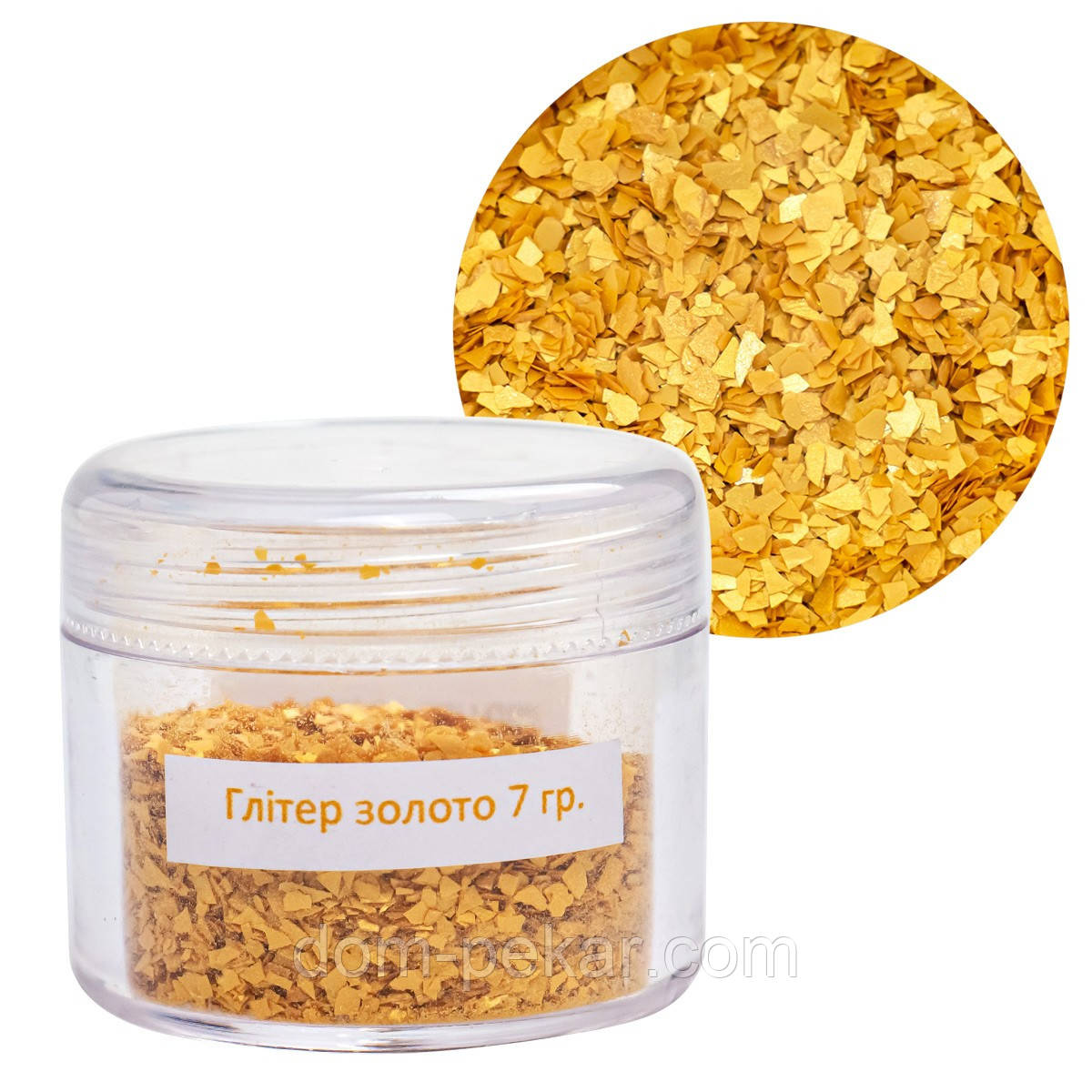 Глітер у пластівцях м'який Sekersugar Золото міні, 7 г
